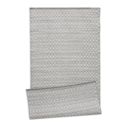DII® Gray Diamond Outdoor Rug, 3ft. x 6ft.